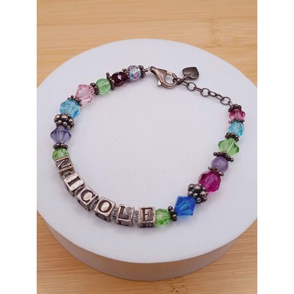 Vintage Custom Austrian Crystal and Sterling Silver Bracelet "Nicole" - Picture 12 of 12